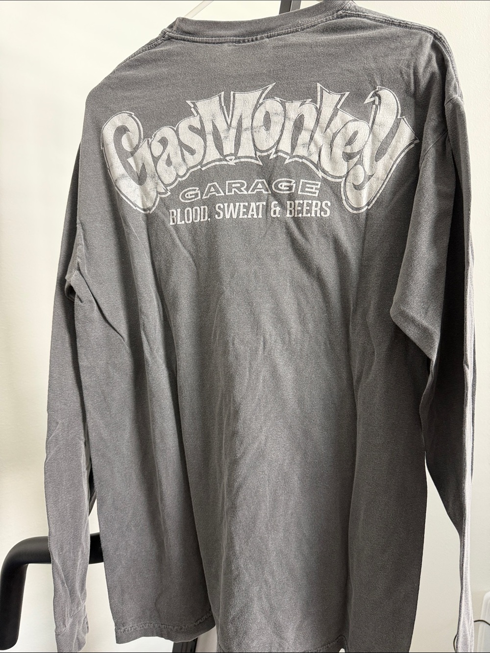 Gas Monkey Garage Men's Long Sleeve Tee in Gray